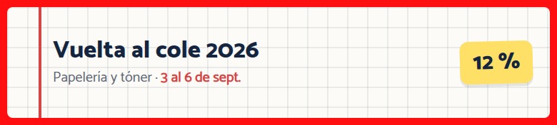 Vuelta al cole 2026