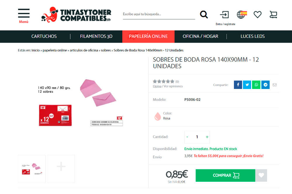 comprar sobres para invitaciones de boda