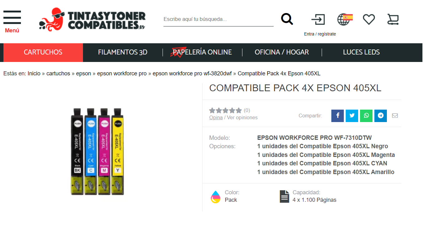 cartuchos de tinta para Epson 405xl