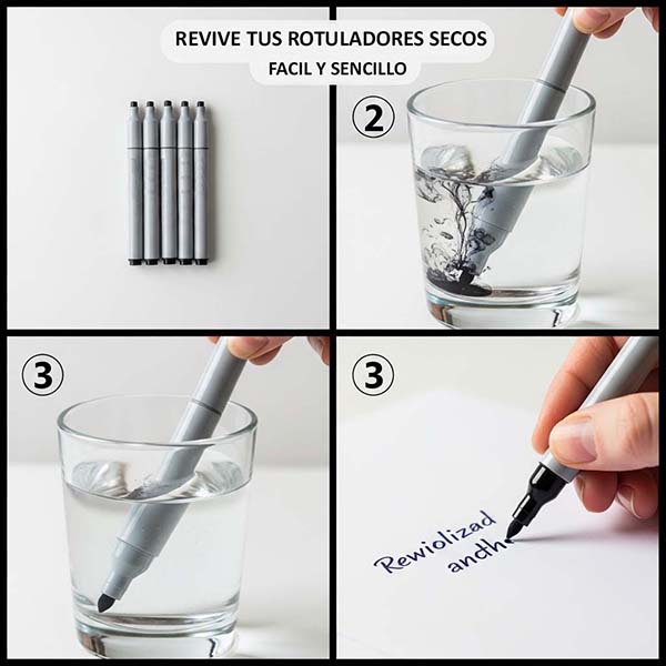 ¿Rotuladores secos? Te enseñamos cómo recuperarlos