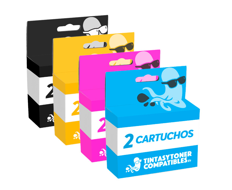 Pack 8 Cartuchos de Tinta Epson T0611/2/3/4 Compatibles