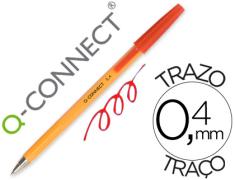 BOLÍGRAFO Q-CONNECT ROJO PUNTA FINA 0,4mm