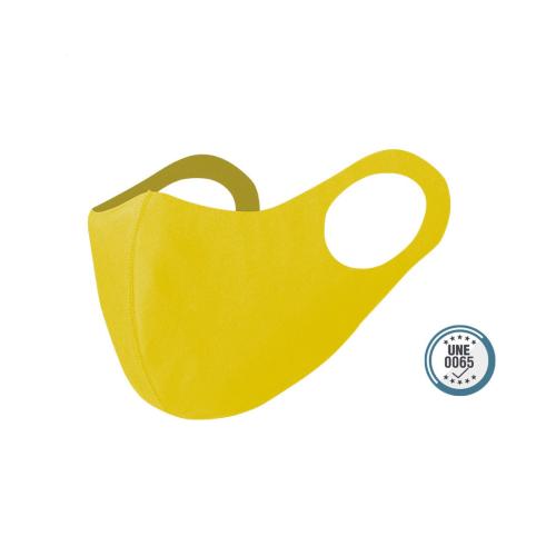 MASCARILLA HIGIÉNICA REUTILIZABLE SOFELL AMARILLA PARA NIÑOS - 25 lavados - 1 UNIDAD