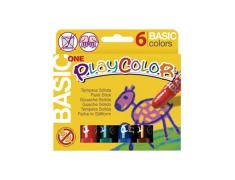 TÉMPERA SÓLIDA PLAYCOLOR BASIC 6 COLORES