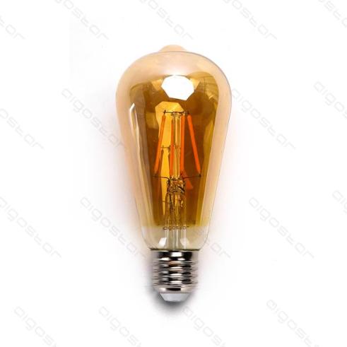 Bombilla de Filamento LED E27 ST64 8W Luz Cálida 2200K