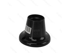 Portalámparas E27 de superficie recto negro
