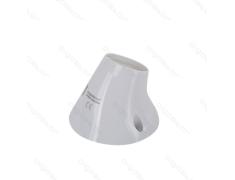 Portalámparas E27 de superficie base inclinada blanco