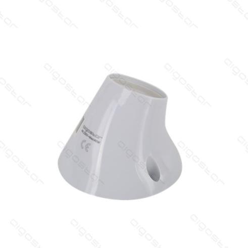 Portalámparas E27 de superficie base inclinada blanco
