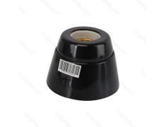 Portalámparas Cerámico E27 de superficie recto negro