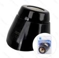 Portalámparas Cerámico E27 de superficie con base inclinada Negro