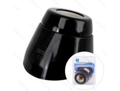 Portalámparas Cerámico E27 de superficie con base inclinada Negro