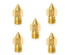 Pack de 5 Extrusora de cabeza de latón 0.3mm
