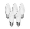 Pack de 5 Bombillas LED A5 C37 / 9W E27 Luz Cálida 3000K