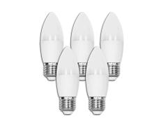 Pack de 5 Bombillas LED A5 C37 / 9W E27 Luz Cálida 3000K