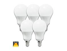 Pack de 5 Bombillas LED A5 A60 / 8W E14 Luz Cálida 3000K