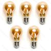 Pack de 5 Bombillas de Filamento LED E27 A60 4W Luz Cálida 2200K