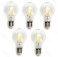 Pack 5 Bombillas de Filamento LED E27 A60 4W Luz Fría 6500K