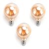 Pack 3 Bombillas de Filamento LED E27 G95 6W Luz Cálida 2200K