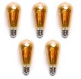 Pack 5 Bombillas de Filamento LED E27 ST64 4W Luz Cálida 2200K