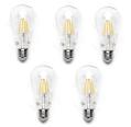 Pack 5 Bombillas de Filamento LED E27 ST64 8W Luz Cálida 2700K