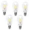 Pack 5 Bombillas de Filamento LED E27 ST64 8W Luz Fría 6500K