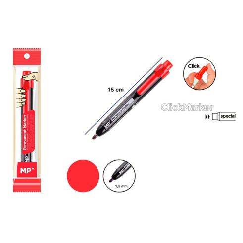 Marcador Permanente Retráctil Rojo