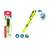 Marcador Fluorescente Retráctil Amarillo y Verde