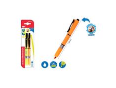 Marcador Fluorescente Retráctil Amarillo y Naranja