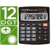 Calculadora Citizen Sobremesa SDC-812 Eco Eficiente Solar y Pilas 12 Dígitos
