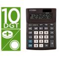 Calculadora Citizen Sobremesa CMB1001-BK Eco Eficiente Solar y Pilas 10 Dígitos