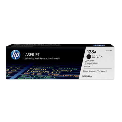 HP CE320A Pack de 2 Tóner Negro Originales