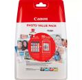Canon CLI581XL Pack de 4 Originales + 50 Hojas de Papel Fotográfico