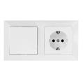 Toma de Corriente Schuko + Interruptor de 2 Vías