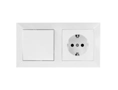 Toma de Corriente Schuko + Interruptor de 2 Vías