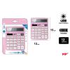 Calculadora de Sobremesa Solar y Pilas Rosa 12 Dígitos MP