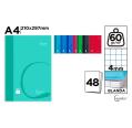 Cuaderno Cervantes Grapado A4 de Cuadrícula 4x4mm Tapa Blanda de 48 Hojas 60g