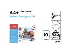 Block de Dibujo para Acuarela y Témperas 10 Hojas 350g/m² A4+