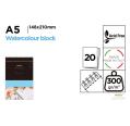 Block de Dibujo para Acuarela y Témperas 20 Hojas 300g/m² A5