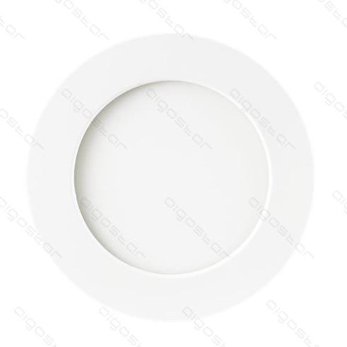 PLAFÓN LED CIRCULAR E6 SLIM / 6W LUZ FRÍA 6000K (D122*H34.5mm) MARCO BLANCO DE SUPERFICIE