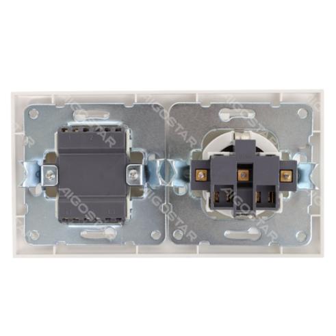 Toma de Corriente Schuko + Interruptor de 2 Vías