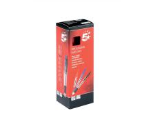 5* BOLIGRAFO RETRACTIL TRAZO 0.3 MM. ROJO