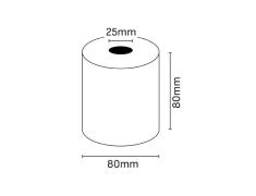 5 Rollos de Papel Termico 80x80x25 mm Oqonos