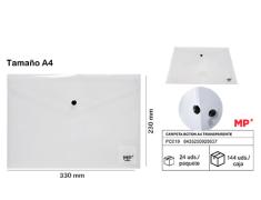 CARPETA SOBRE CON BOTON TRANSPARENTE A4 MP