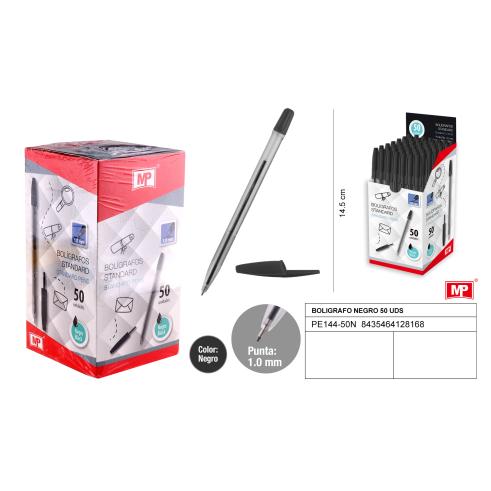 BOLIGRAFO NEGRO PUNTA 1.0mm MP