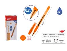 BOLIGRAFO TINTA GEL PUNTA 0.7mm NARANJA MP