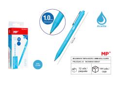 BOLIGRAFO TINTA ACEITE 1.0mm AZUL CLARO  MP