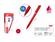 BOLIGRAFO TINTA ACEITE 1.0mm ROJO MP