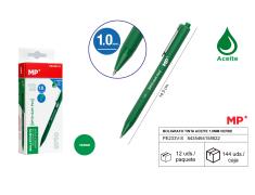 BOLIGRAFO TINTA ACEITE 1.0mm VERDE MP