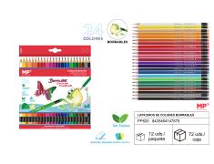 LAPICEROS DE COLORES BORRABLES 24U