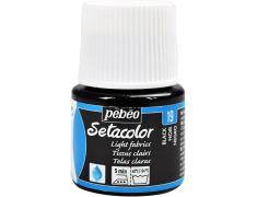 Pintura Pébéo Setacolor Tejidos Claros Claros Negro 45 ml